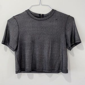 Forever 21 Metallic Crop Top